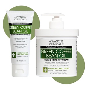 image:imageAdvanced Clinicals Hyaluronic Acid Moisturizer Body Cream  Hydrating Cream amp Body Lotion For Women amp Men To Help Improve Look of Wrinkles Stretch Marks Dry Skin amp Crepey Skin 16OZ  Travel SizeGreen Coffee Bean Oil ThermoFirming Cream