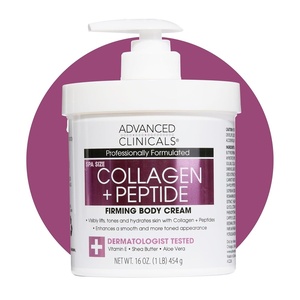 image:imageAdvanced Clinicals Hyaluronic Acid Moisturizer Body Cream WVitamin E  Hydrating Cream amp Body Lotion For Women amp Men To Help Improve Look of Wrinkles Dry Skin Crepey Looking Skin 16 Ounce5  Collagen Peptide Firming Body Cream