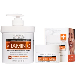 image:imageAdvanced Clinicals Hyaluronic Acid Moisturizer Body Cream WVitamin E  Hydrating Cream amp Body Lotion For Women amp Men To Help Improve Look of Wrinkles Dry Skin Crepey Looking Skin 16 OunceVitamin C Eye Cream  Body Cream Bundle