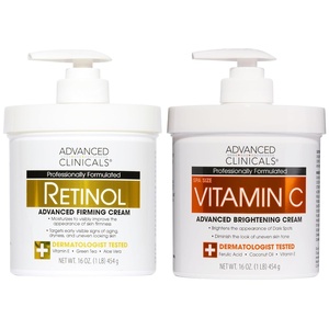 image:imageAdvanced Clinicals Hyaluronic Acid Moisturizer Body Cream WVitamin E  Hydrating Cream amp Body Lotion For Women amp Men To Help Improve Look of Wrinkles Dry Skin Crepey Looking Skin 16 OunceRetinol  Vitamin C Cream Bundle