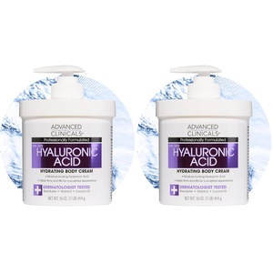 image:imageAdvanced Clinicals Hyaluronic Acid Moisturizer Body Cream WVitamin E  Hydrating Cream amp Body Lotion For Women amp Men To Help Improve Look of Wrinkles Dry Skin Crepey Looking Skin 16 Ounce3  Crema Corporal de cido Hialurnico